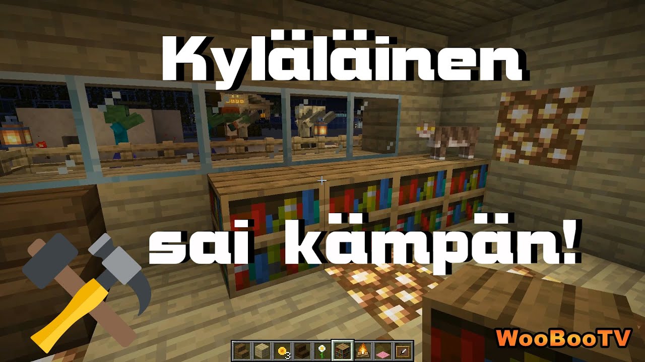 Minecraft Suomi - Aavikkokyläläiselle uusi asunto
