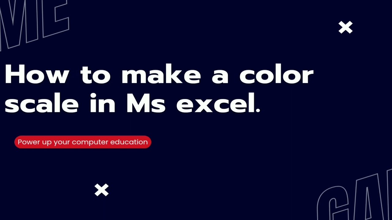 How to make colour scale in Ms Excel? #msexcel #msoffice