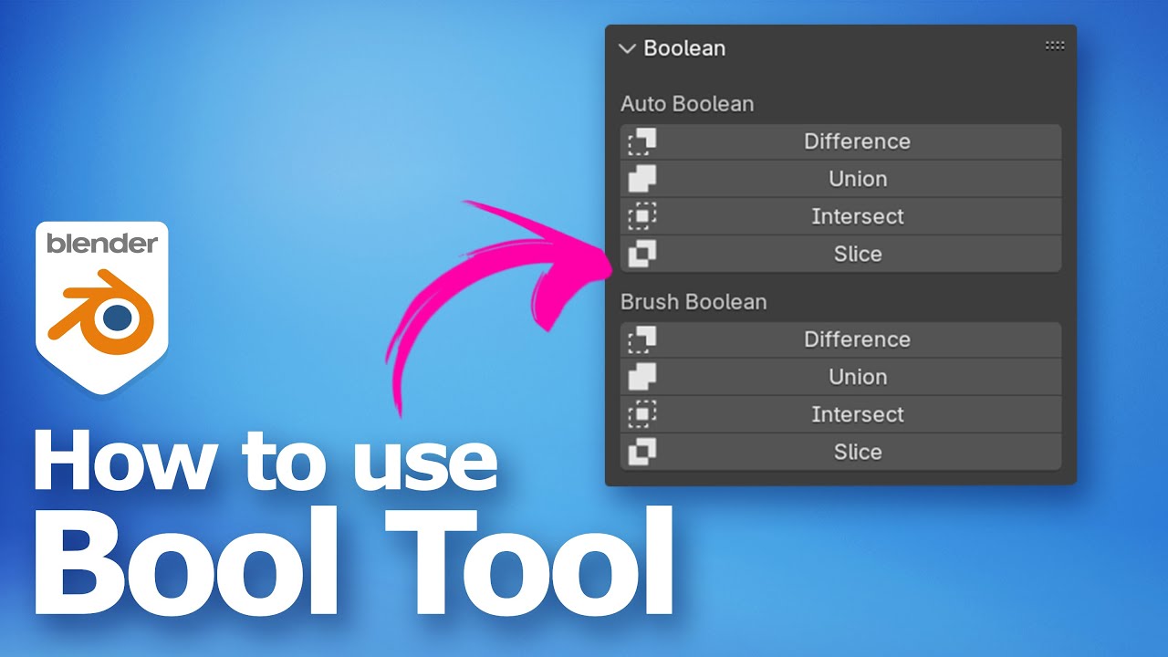 Как использовать инструмент bool в Blender