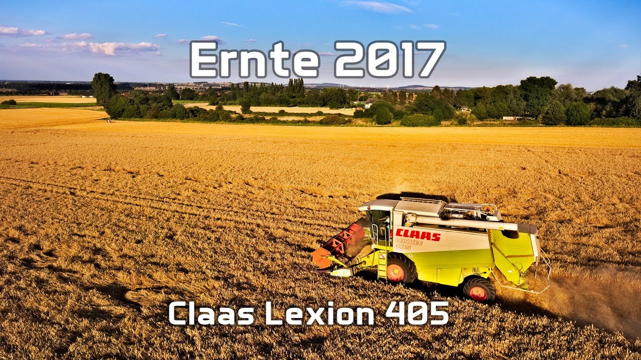 Ernte 2017 Claas Lexion 405 bei der Weizenernte