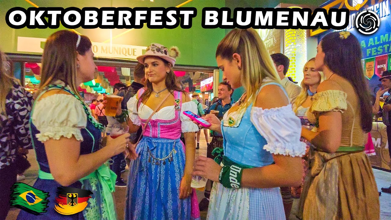 🇧🇷 Walking in OKTOBERFEST 🇩🇪 BLUMENAU 2023 — Santa Catarina, Brazil — Southern Brazil 【 4K UHD 】