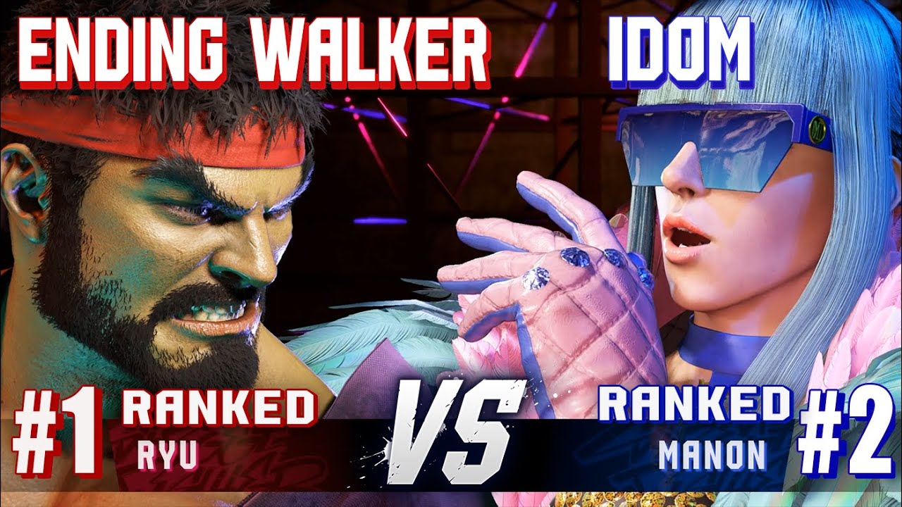 SF6 ▰ ENDING WALKER (#1 Ranked Ryu) vs IDOM (#2 Ranked Manon) ▰ High Level Gameplay