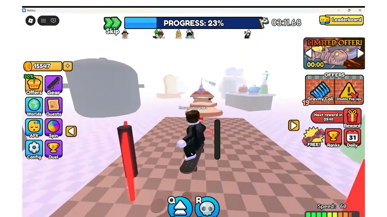 Playing Skateboard obby - Part 2