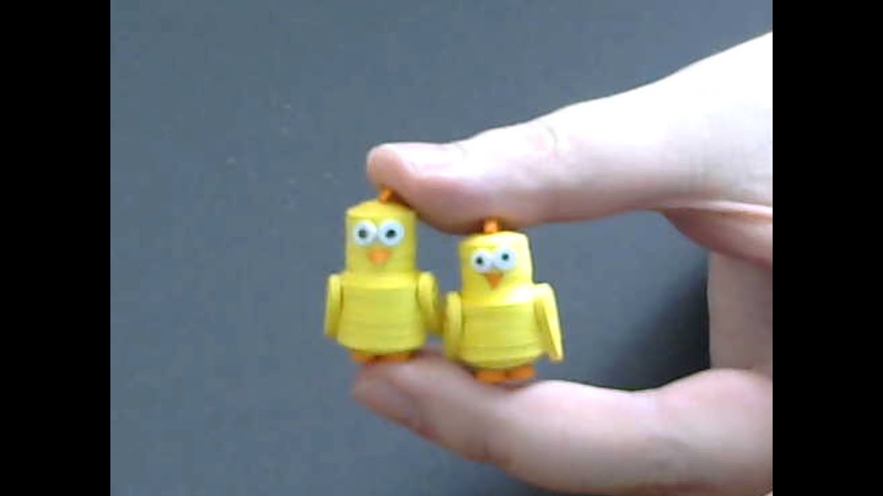 How to make 3d quilling (small) chicken part1