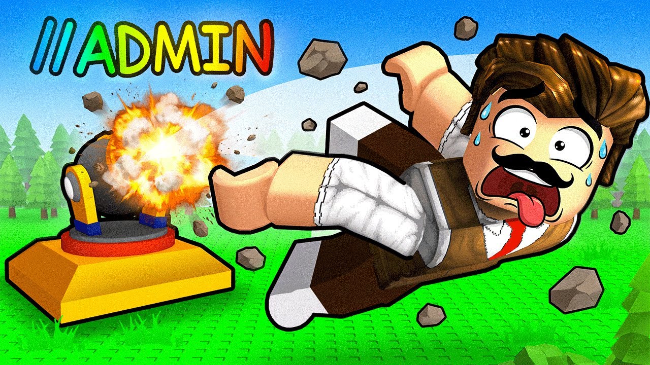 I Cheated With ADMIN Powers In Roblox Build A Cannon