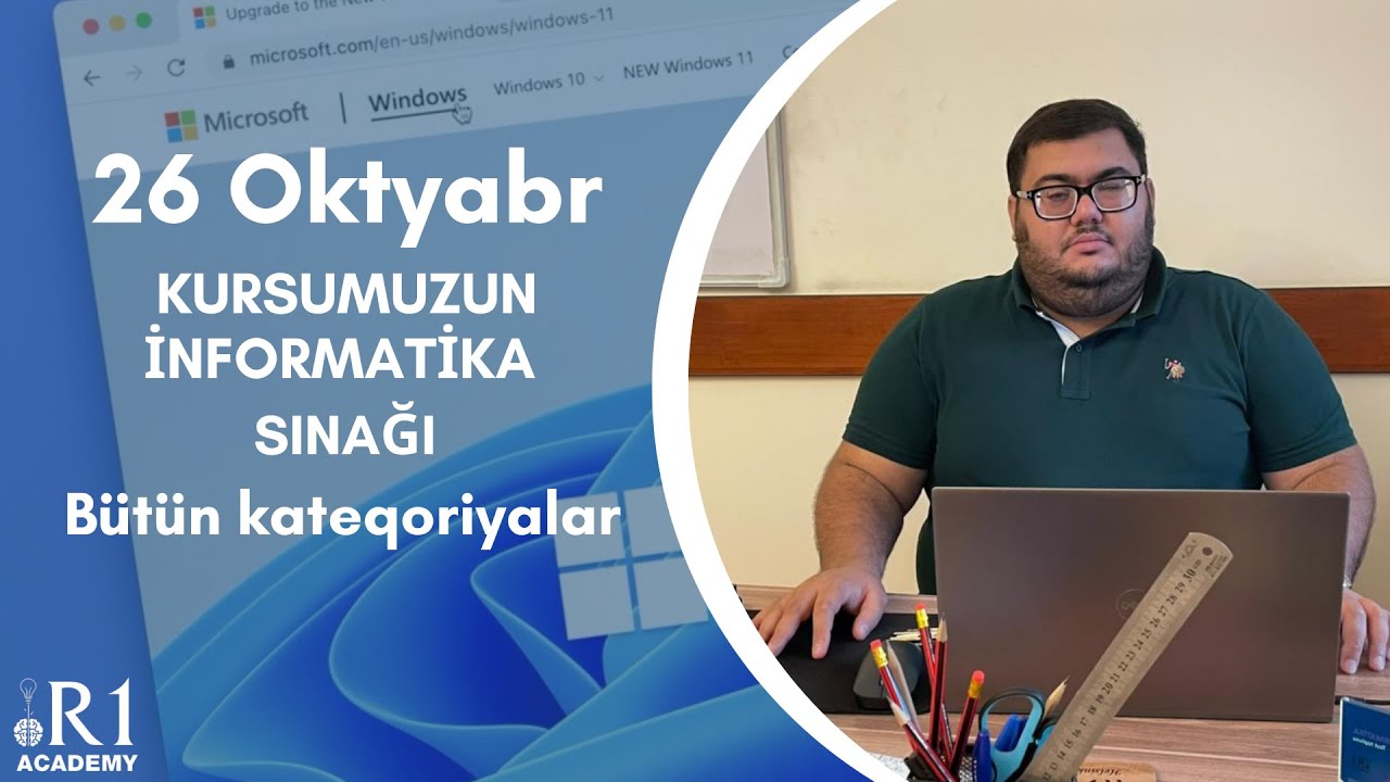 26 oktyabr sınağımızın İnformatika suallarının izahı AB/AC/BA/BB. R1 Academy