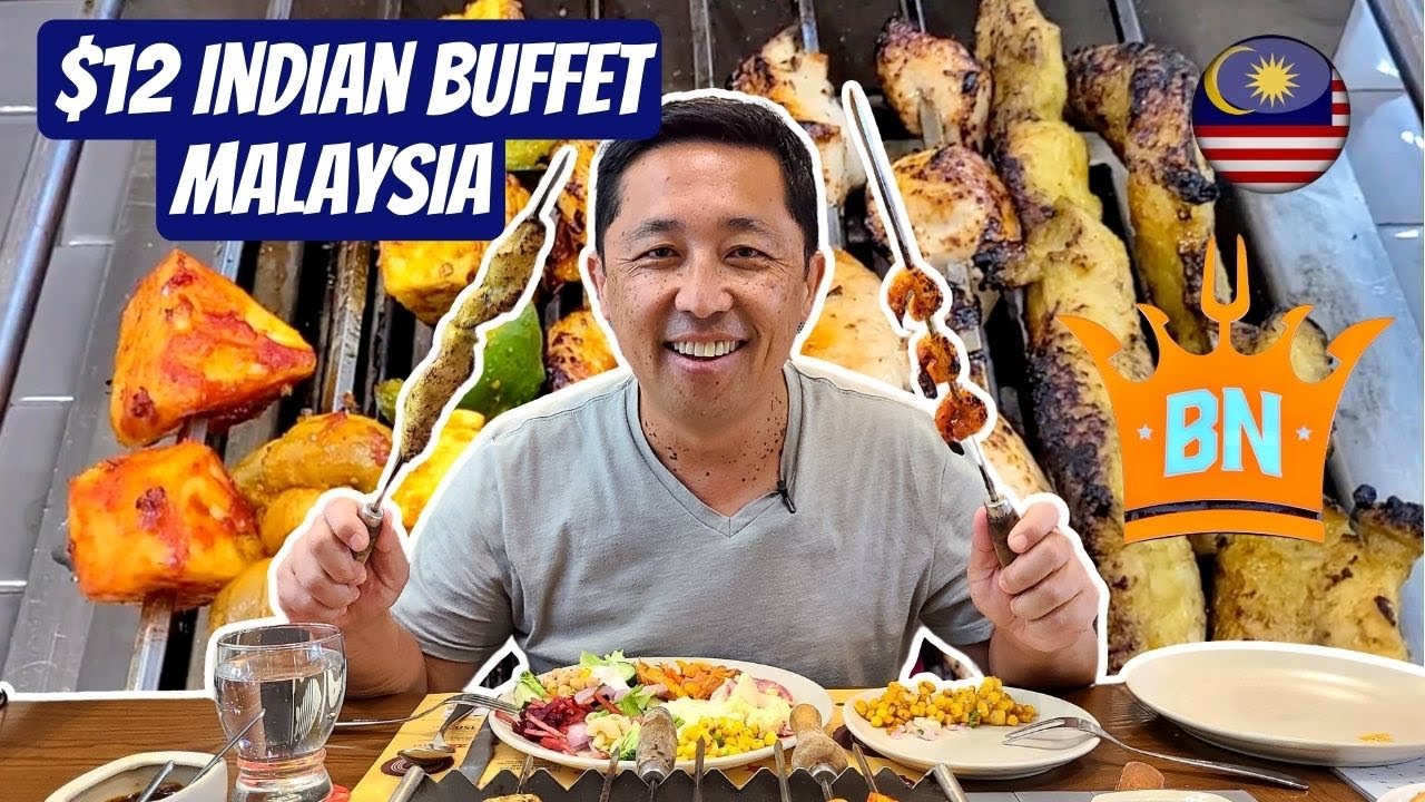 BARBEQUE NATION BUFFET in Kuala Lumpur Malaysia!  All You Can Eat Indian Food Buffet!