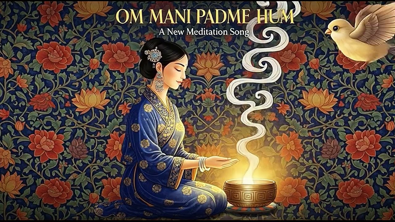 六字大明咒──《蓮花摩尼寶》，觀世音菩薩最慈悲的咒音，持誦者的福德難以估量。Om Mani Padme Hum mantra