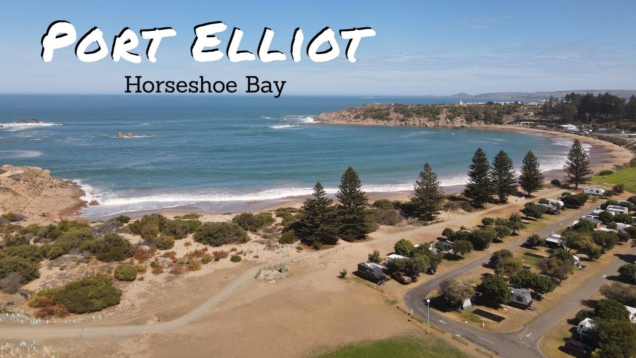 Camping at Port Elliot Caravan Park, Horseshoe Bay, South Australia.