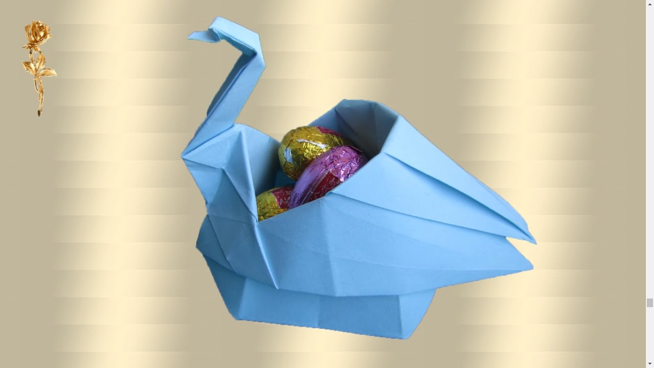 Origami : 🎁 Boîte Cygne