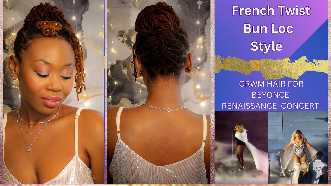 Loc Style | French Twist Bun on My Locs | Fine Hair
