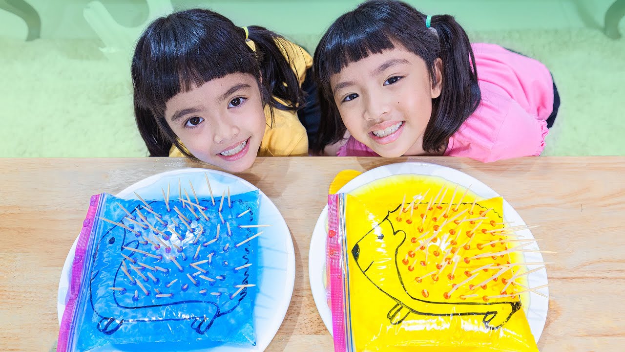 หนูยิ้มหนูแย้ม เล่นกิจกรรม เสียบขนเม่น