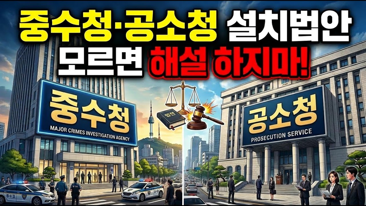 중수청. 공소청 설치법안 모르면서 해설 하지마!