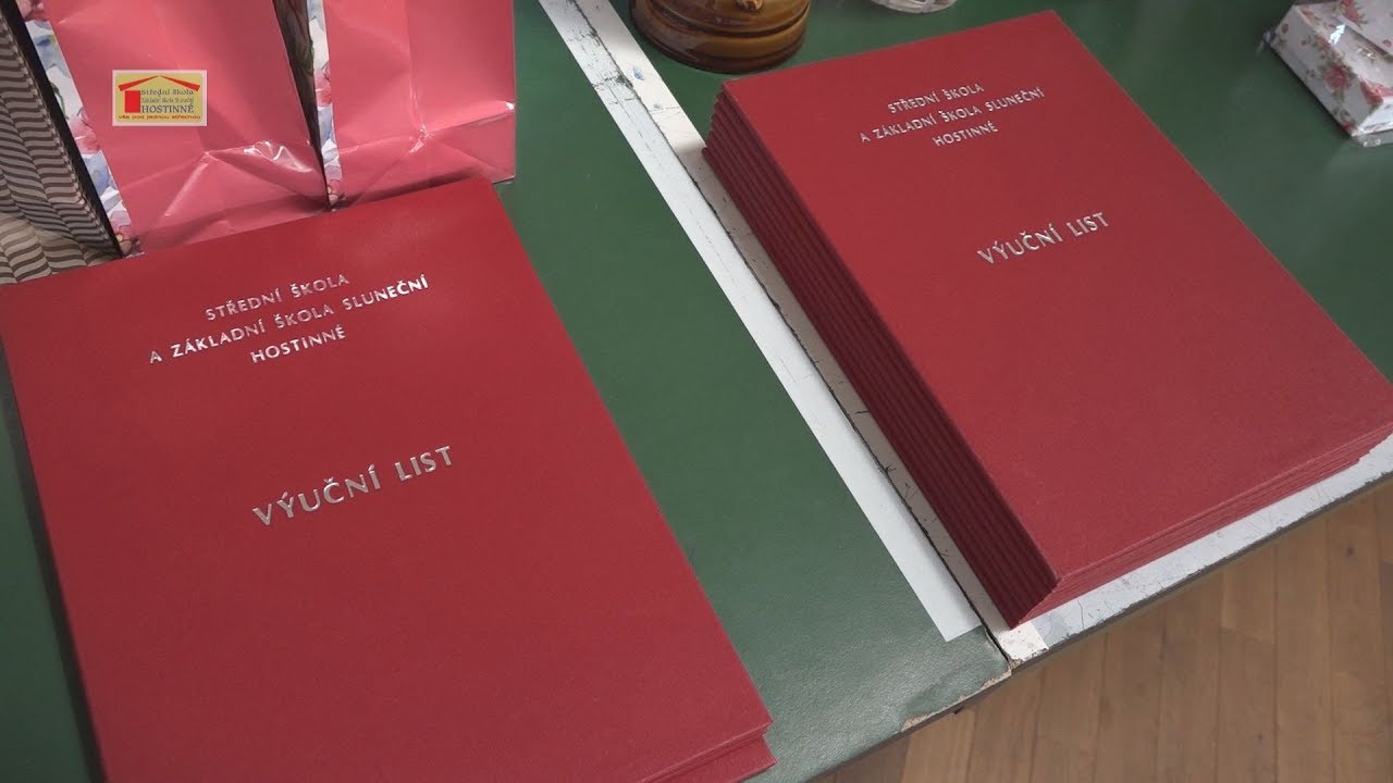 Hostinné - Předávání výučních listů v SŠ a ZŠ Sluneční