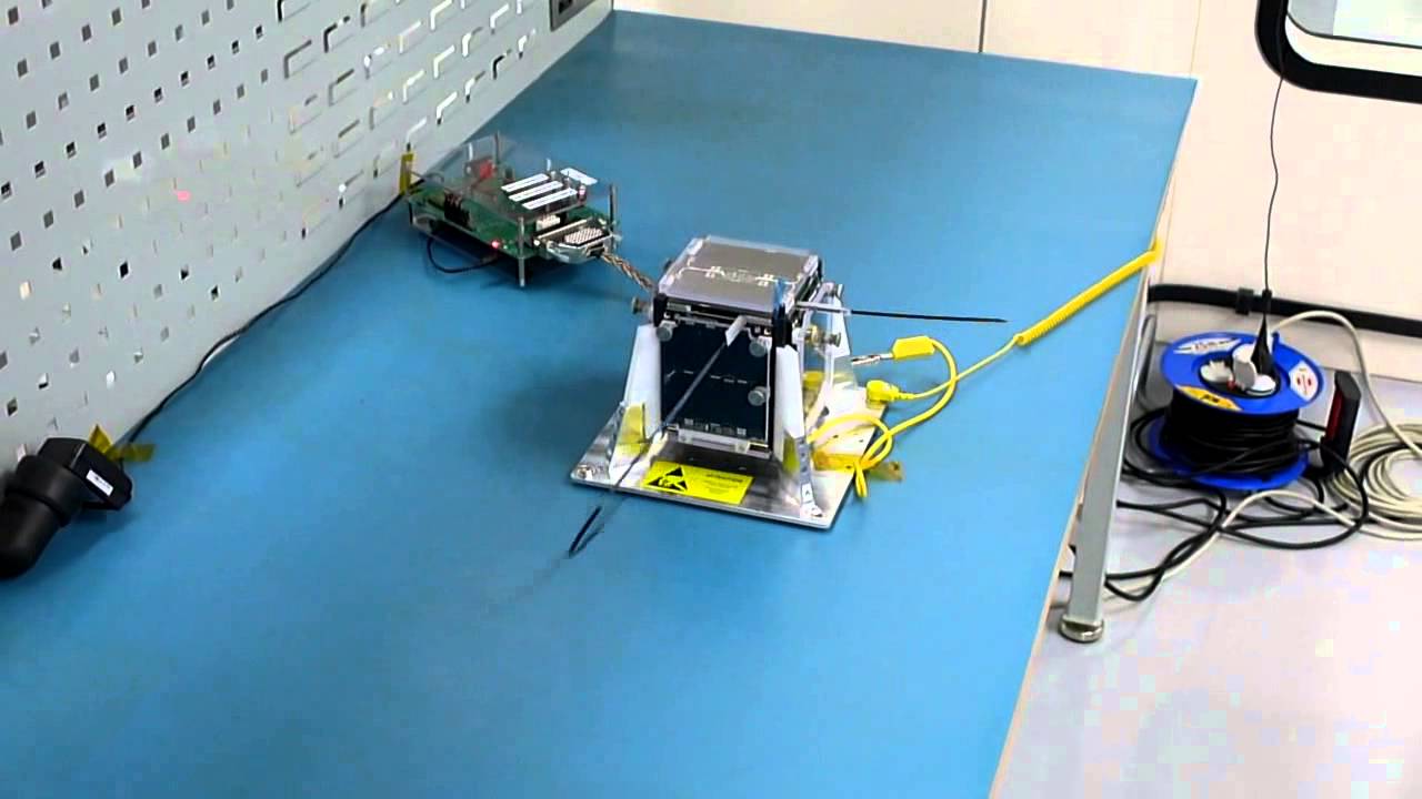 Nayif-1 CubeSat Antenna Deployment Test - slow motion