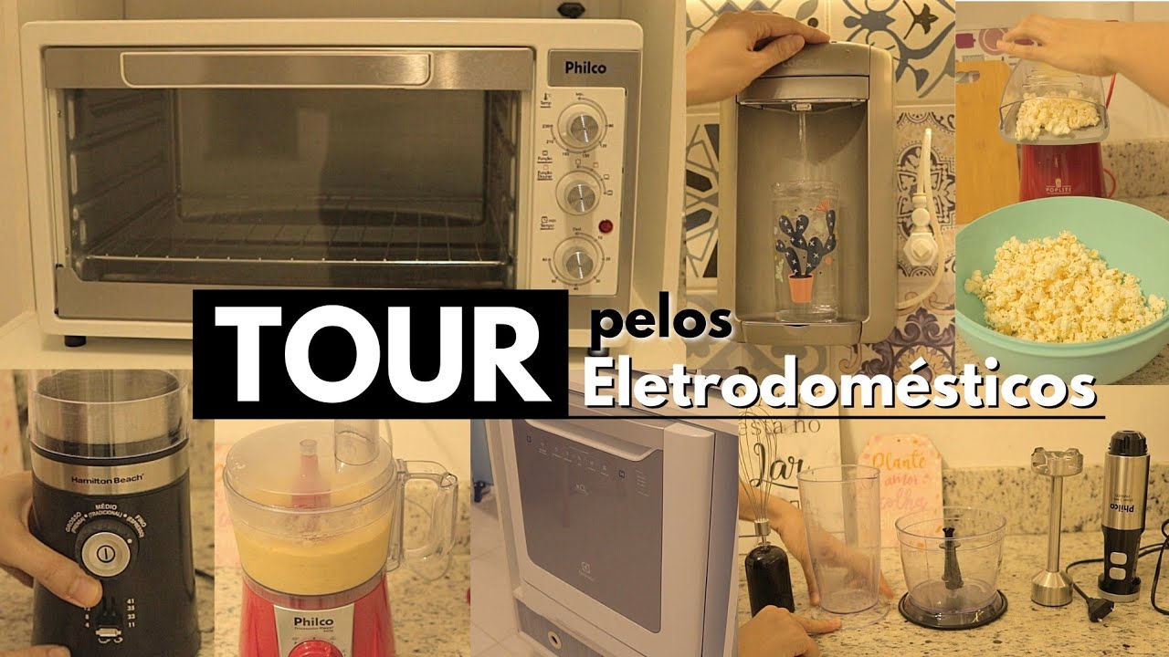 MEUS ELETRODOMÉSTICOS DE COZINHA | Tour | forno elétrico, cooktop e mais!