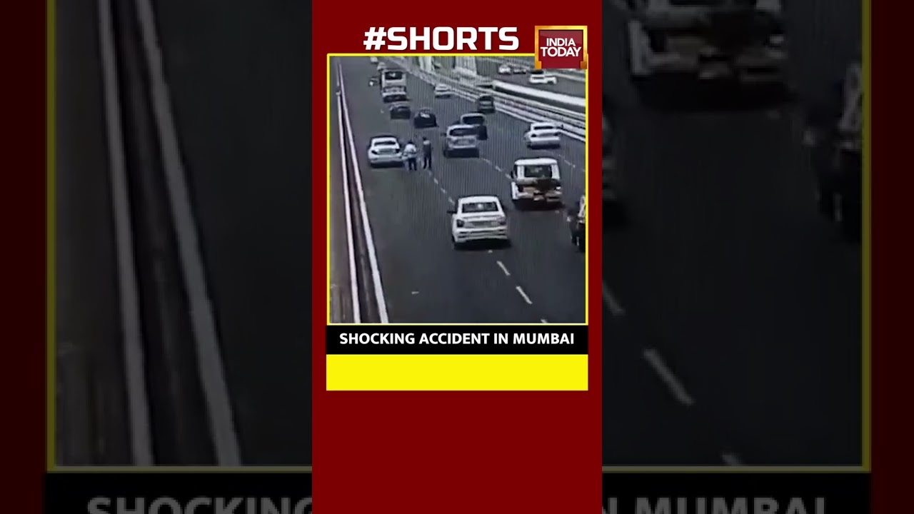 WATCH: Taxi Runs Over 2 People Rescuing Injured Bird On Mumbai's Worli Sea Link | #shorts