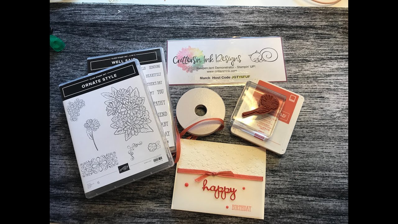 Critters'n Ink Designs presents Ornate Garden Birthday Card