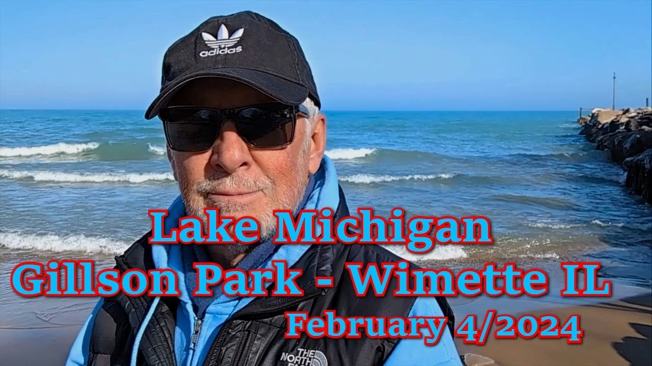 Lake Michigan - Gillson Park  Wimette IL  February 4 /2024
