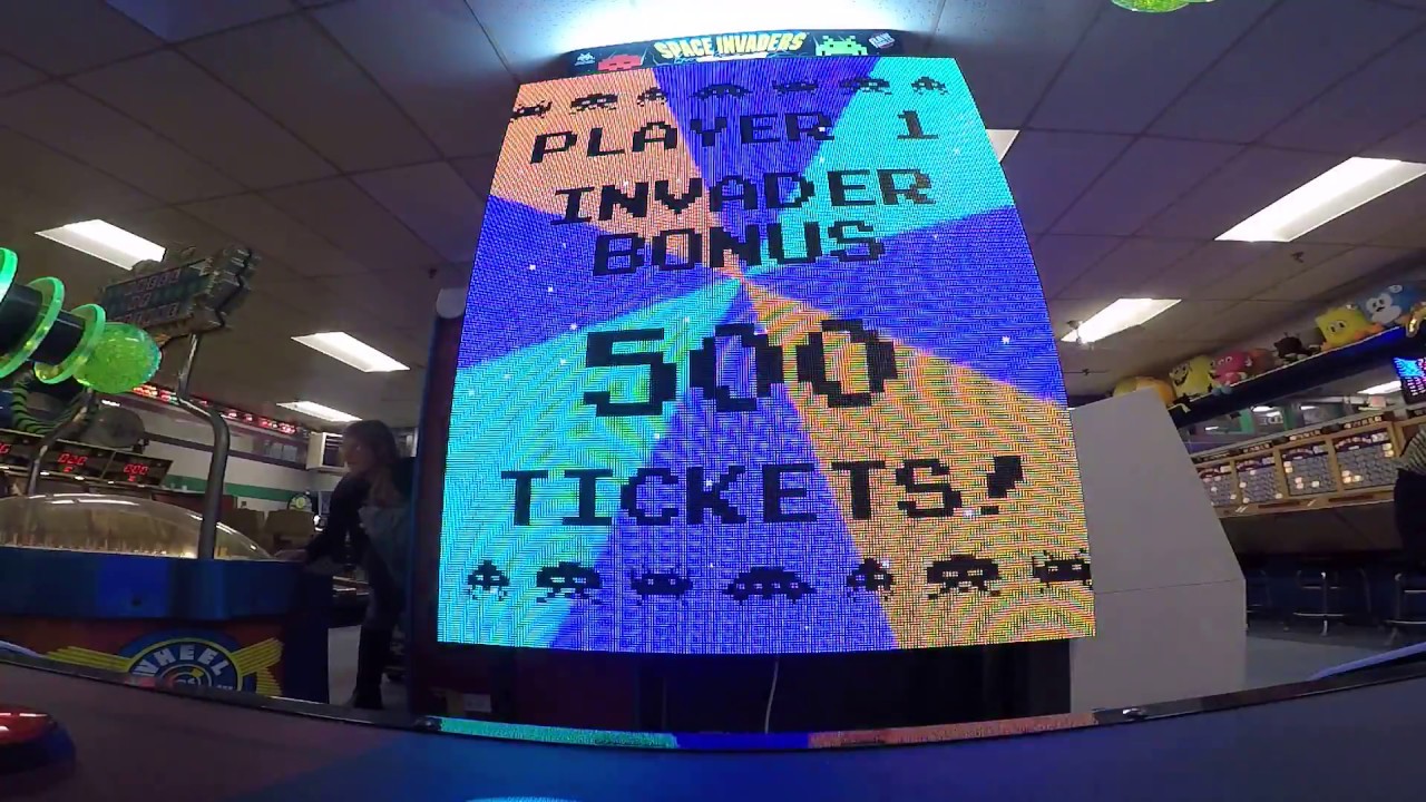 Space Invaders Frenzy Arcade Game JACKPOT WIN #11 at Salisbury Beach (From 3/24/18)