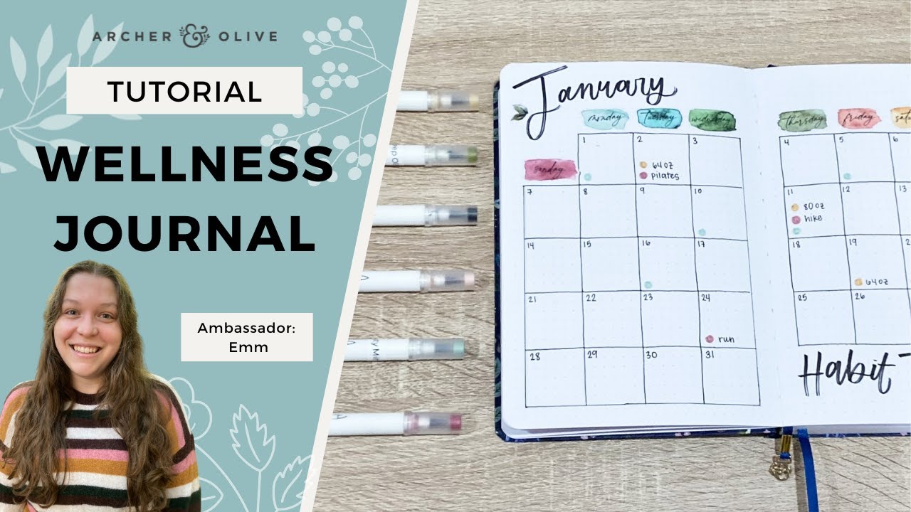 4 Simple Wellness Bullet Journal Spreads | Wellness Journey