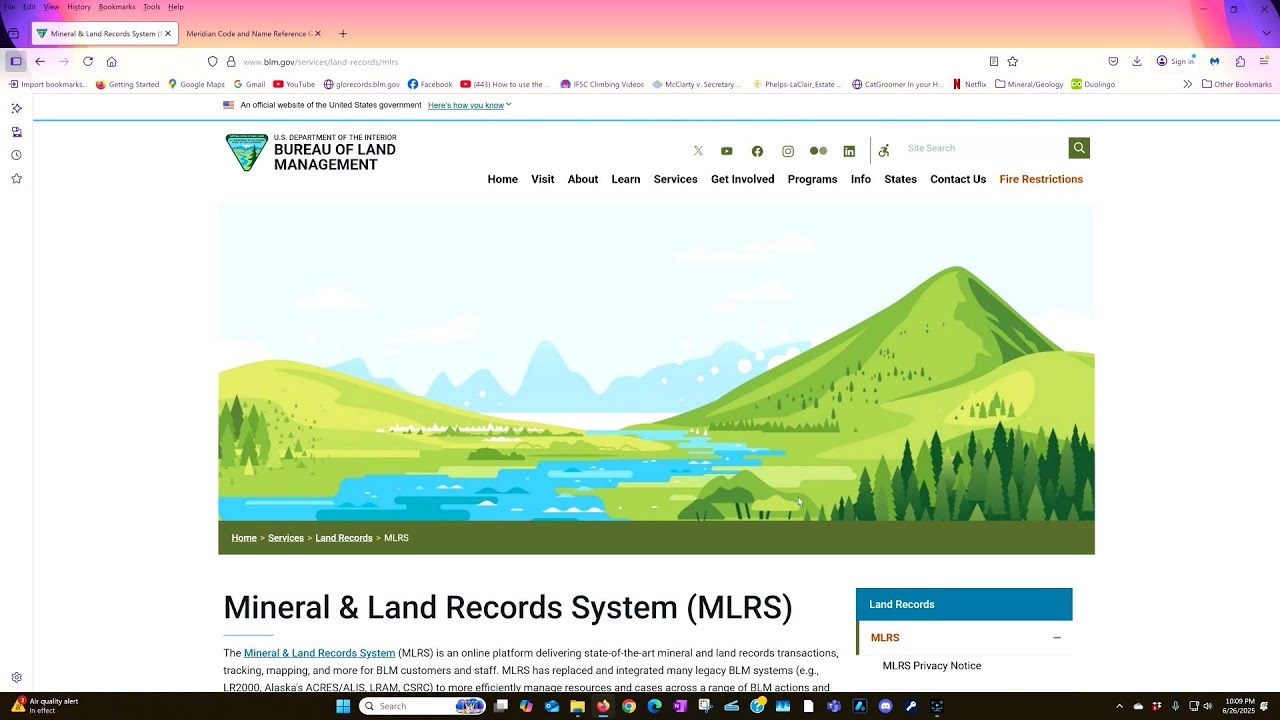 How to use reports in MLRS to research mining claims