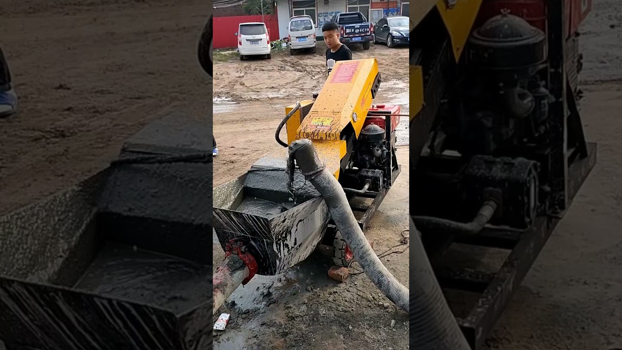 Diesel 25hp mini concrete pump machine #concretepump #concretemachinery