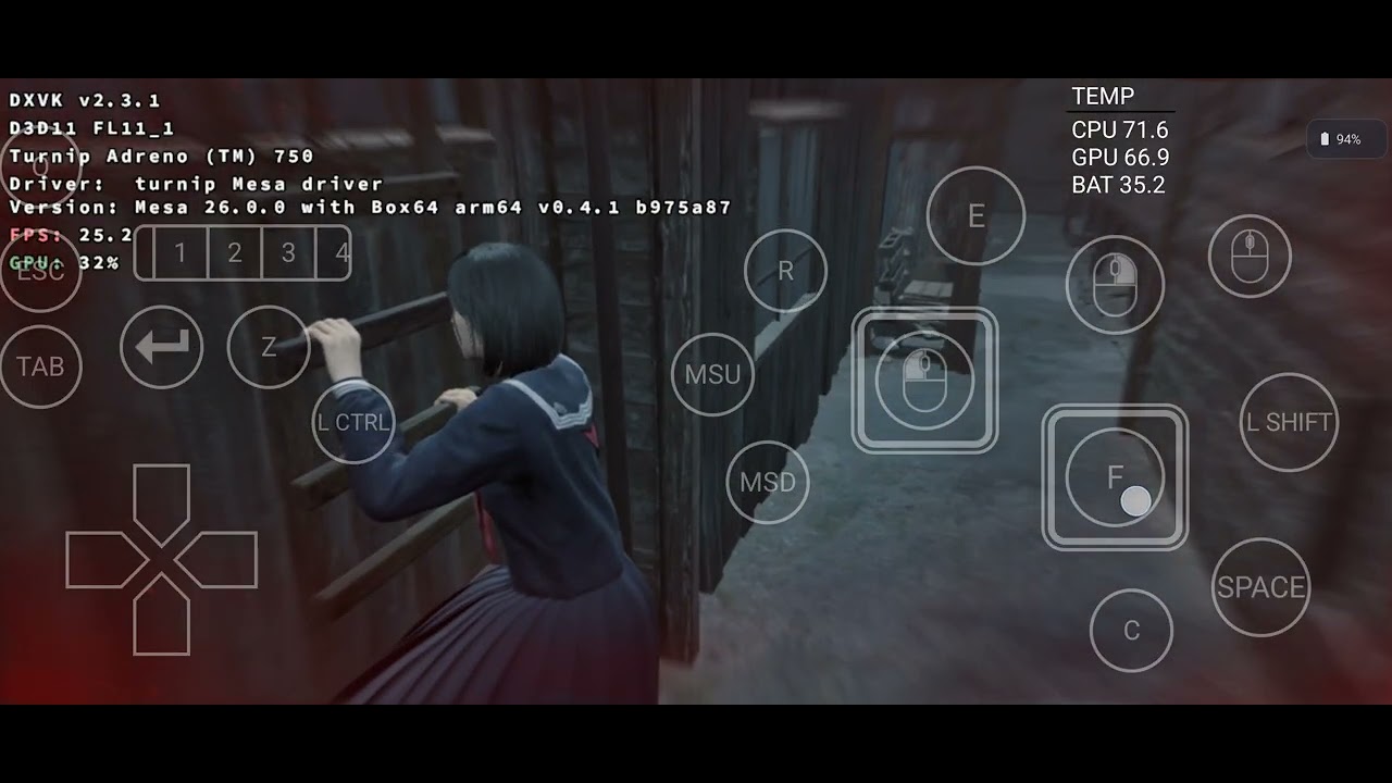 Silent Hill F on Winlator 7.1.5 Native Glibc by longjunyu2 (SD 8Gen3)