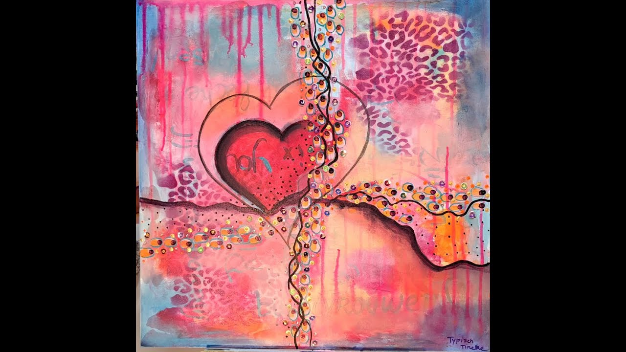 intuïtief abstract schilderen met acryl nr 33 van 50 door Atelier Typisch Tineke