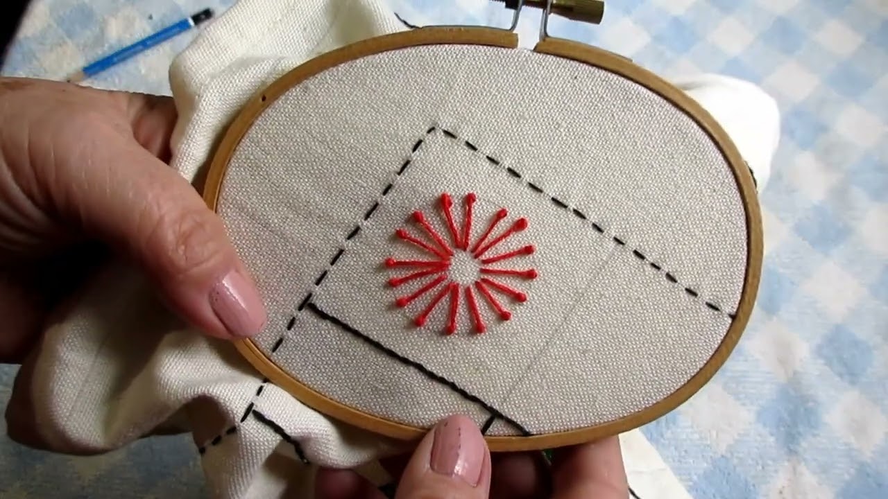 Aprende el punto pistilo en bordado a mano (paso a paso)