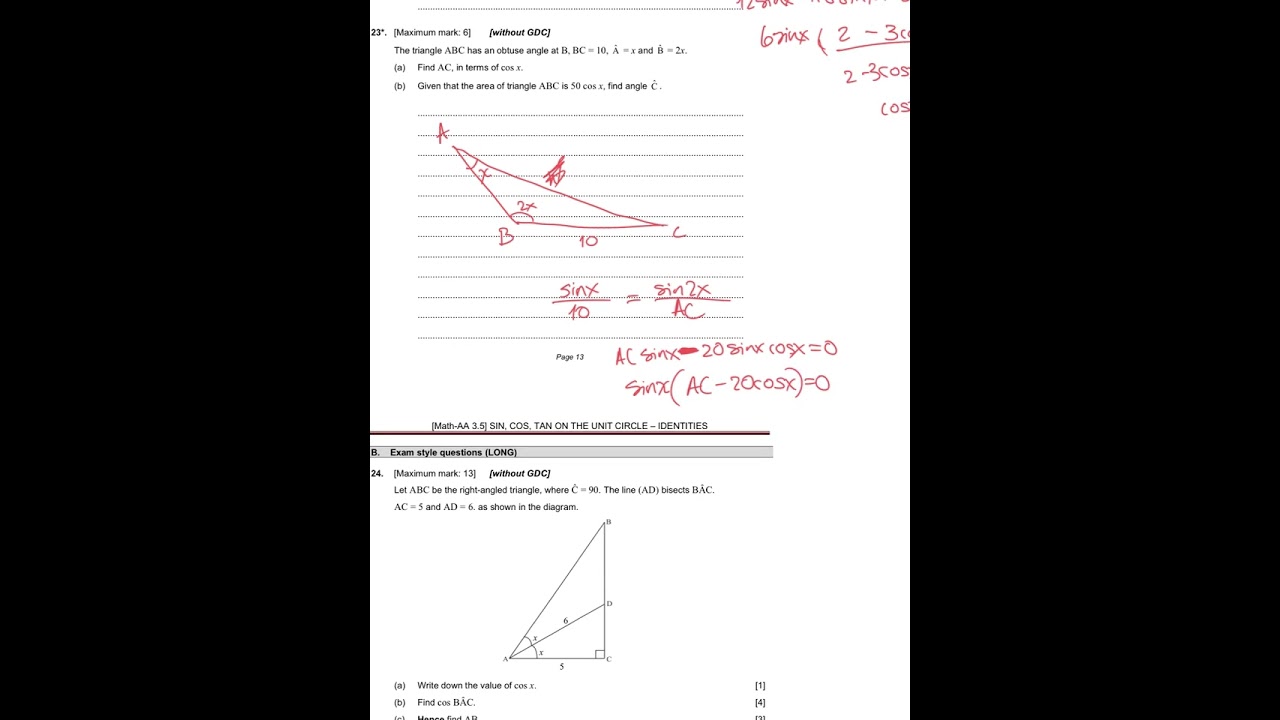 Sin, cos, tan on the unit circle 2