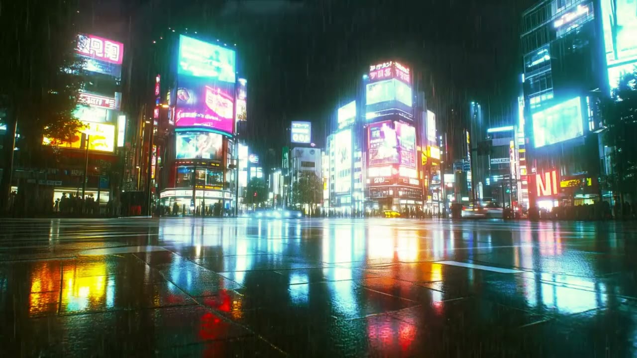 Villa Intellia - Neon Reflected in the Rain (Minimal Ambient)