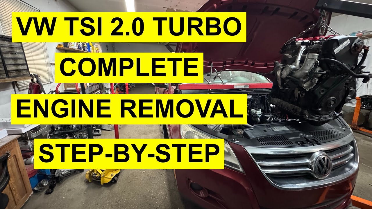 Complete VW TSI 2.0 L Turbo Engine Removal - Step-By-Step DIY