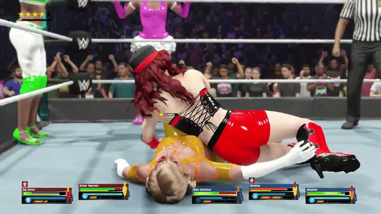 WWE 2K25: Johanna/Caroline/Delia vs BF's Big Sister/Sister Searest
