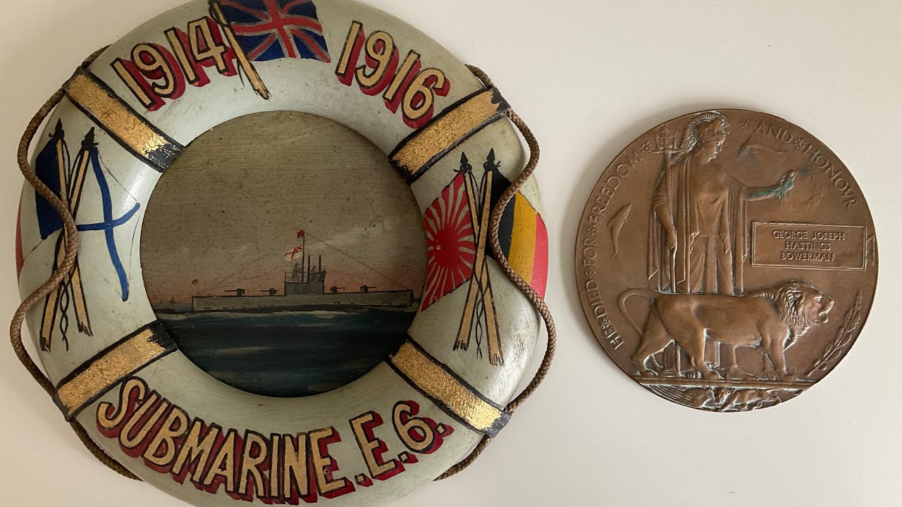 Royal Navy Great War Submarine E6 WW1 Medals Family history Bowerman Meakin Warren Ancestry