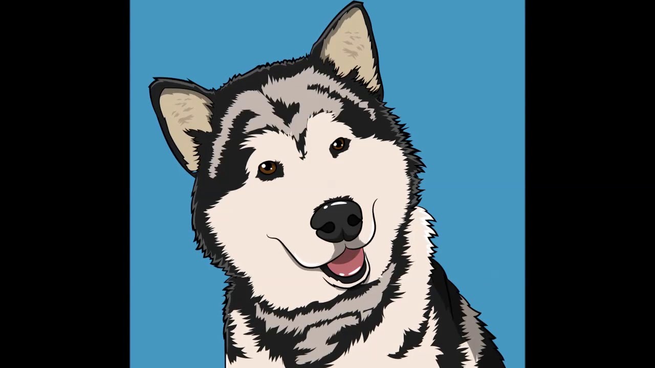 Cartooning A Husky Dog For Costumer