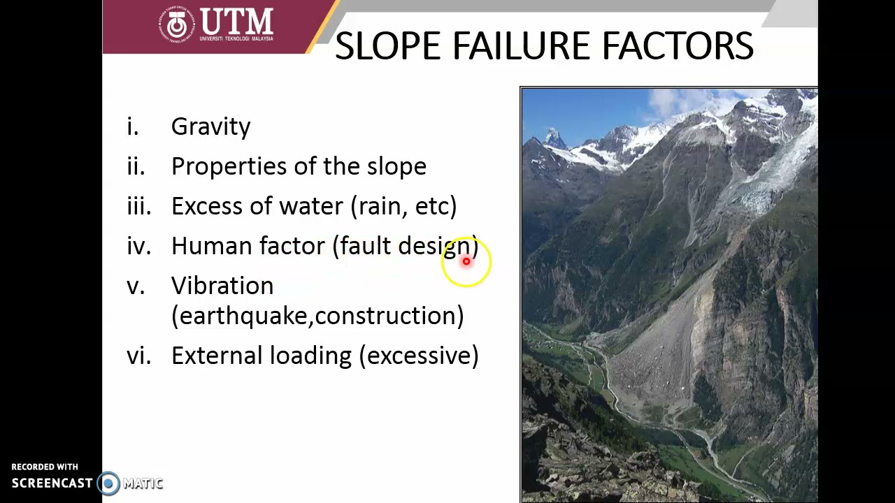SKAB 2722 3.1 Introduction to Slope Stability