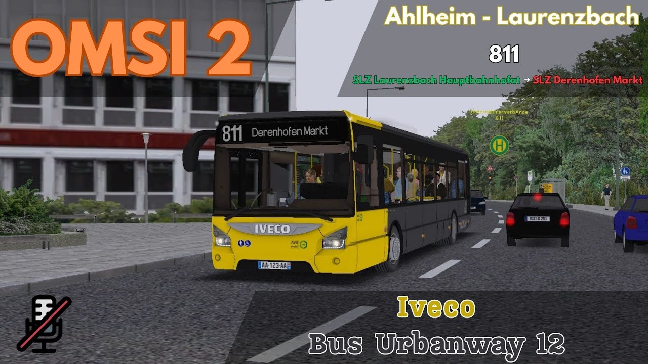 OMSI 2 | Overcast Day in Ahlheim ☁️🇩🇪 | Iveco Urbanway 12 | Route 811 (No Commentary)