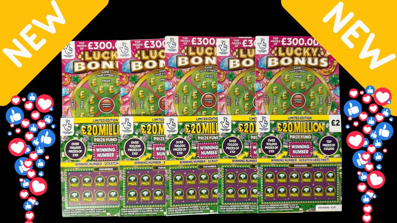 🤑More Brand new scratch tickets from the national lottery! Lucky bonus and £20m prize fund 🤑