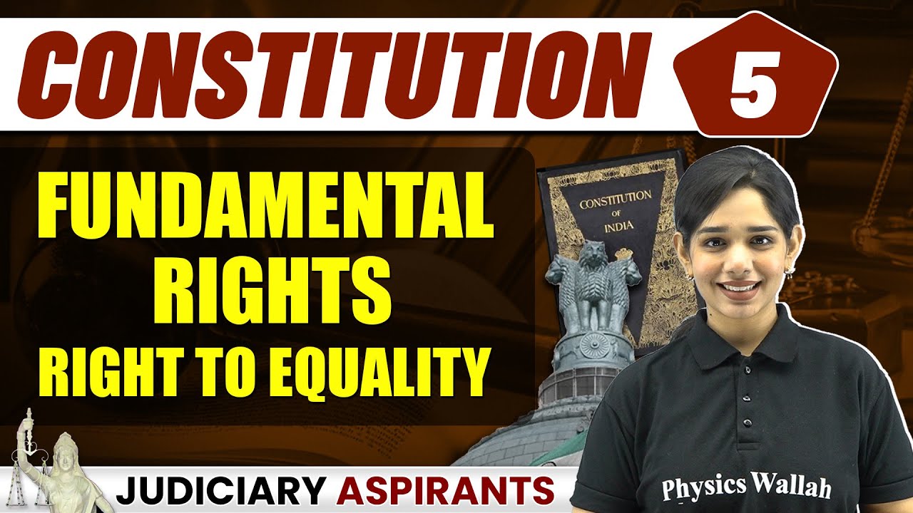 Right to Equality Article 14-18 | Fundamental Rights | L-5 Constitution | Judiciary By PW