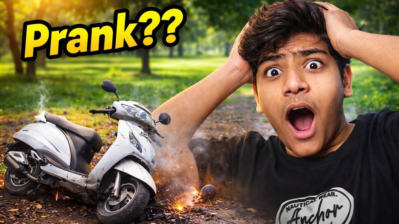 Our New Scooty Accident Prank on Family 😱 | Dangerous Reaction