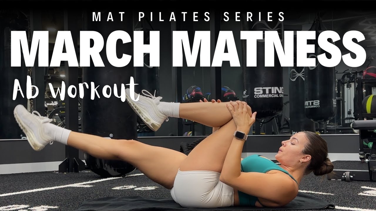 MARCH MATNESS SERIES | 5 Min Mat Pilates Ab Workout - No Equipment | Beginner - Intermediate