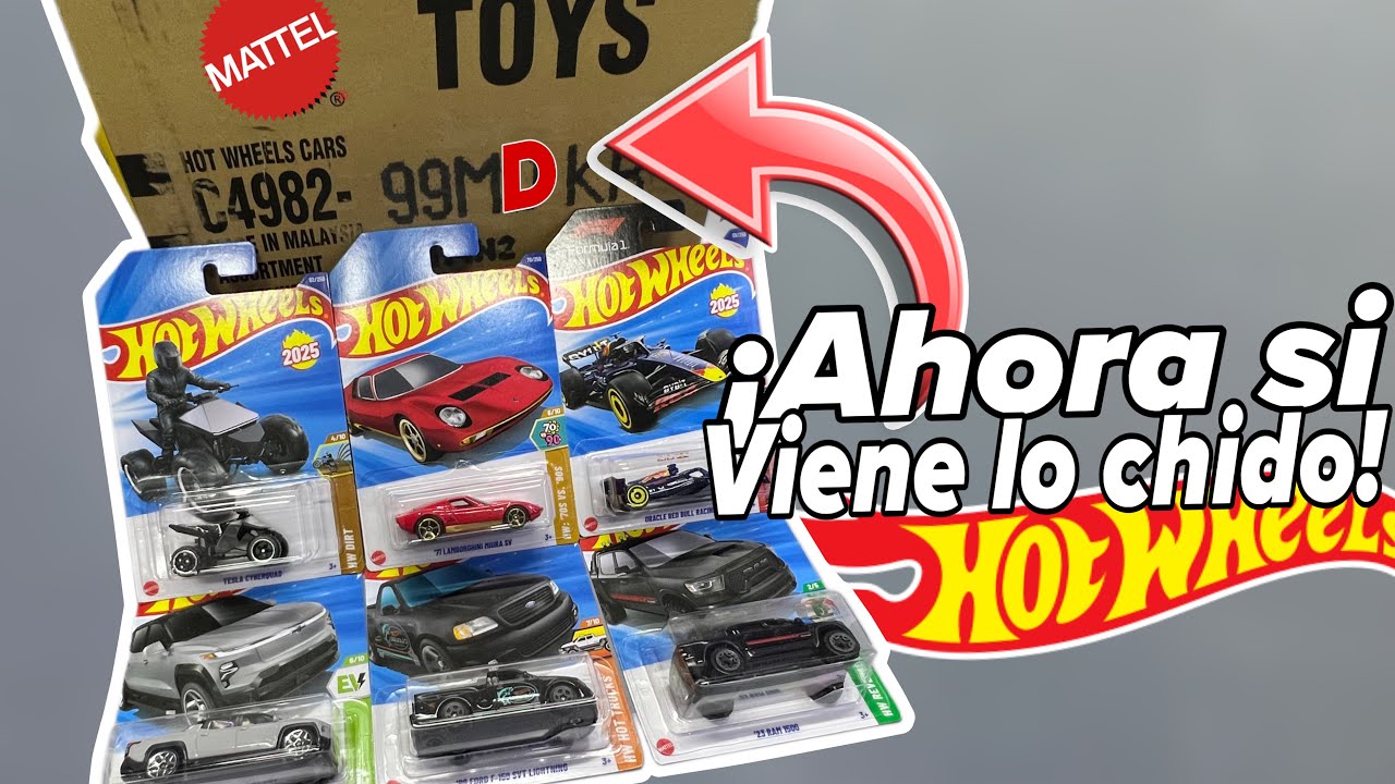 ¡Caja de HOT WHEELS letra D 2025 / Los nuevos autos que puedes encontrar ya en tiendas!¡