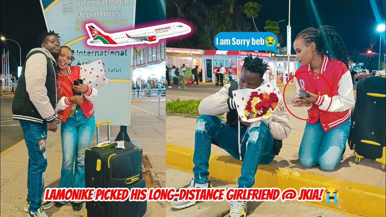 (Prt 2)Drama @JKIA🛬 as Lamonike picked his Girlfriend From 
