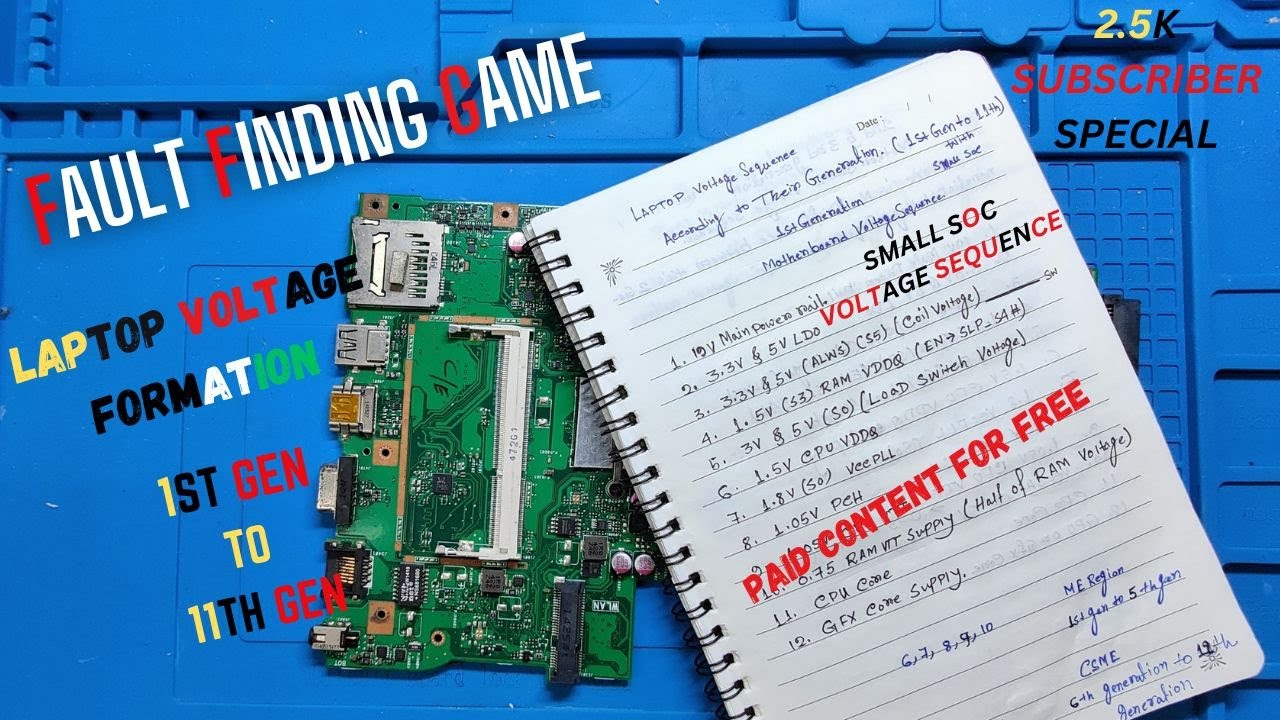 LAPTOP VOLTAGE FORMATION DIAGRAM | 1ST GEN TO 11 GEN | 2.5K SUBS SPECIAL | PAID CONTENT FOR FREE |