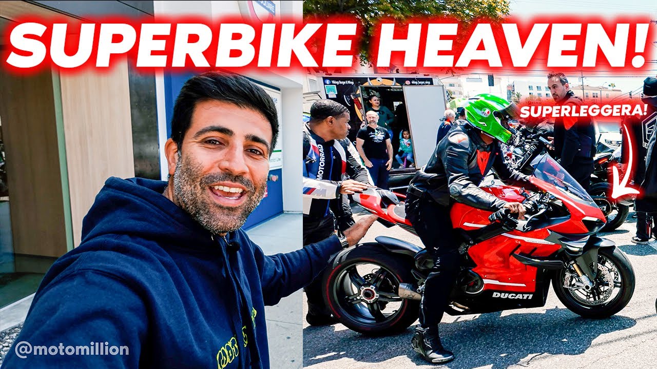 HUNDREDS of Superbikes at Motoclub LA GRAND Opening!