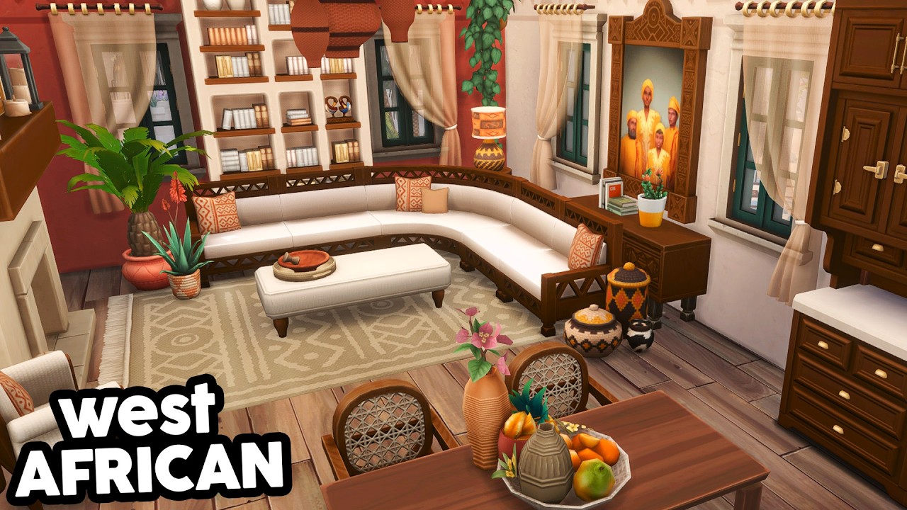 Квартира в западноафриканском стиле // The Sims 4: Быстрое строительство: Ремонт квартиры