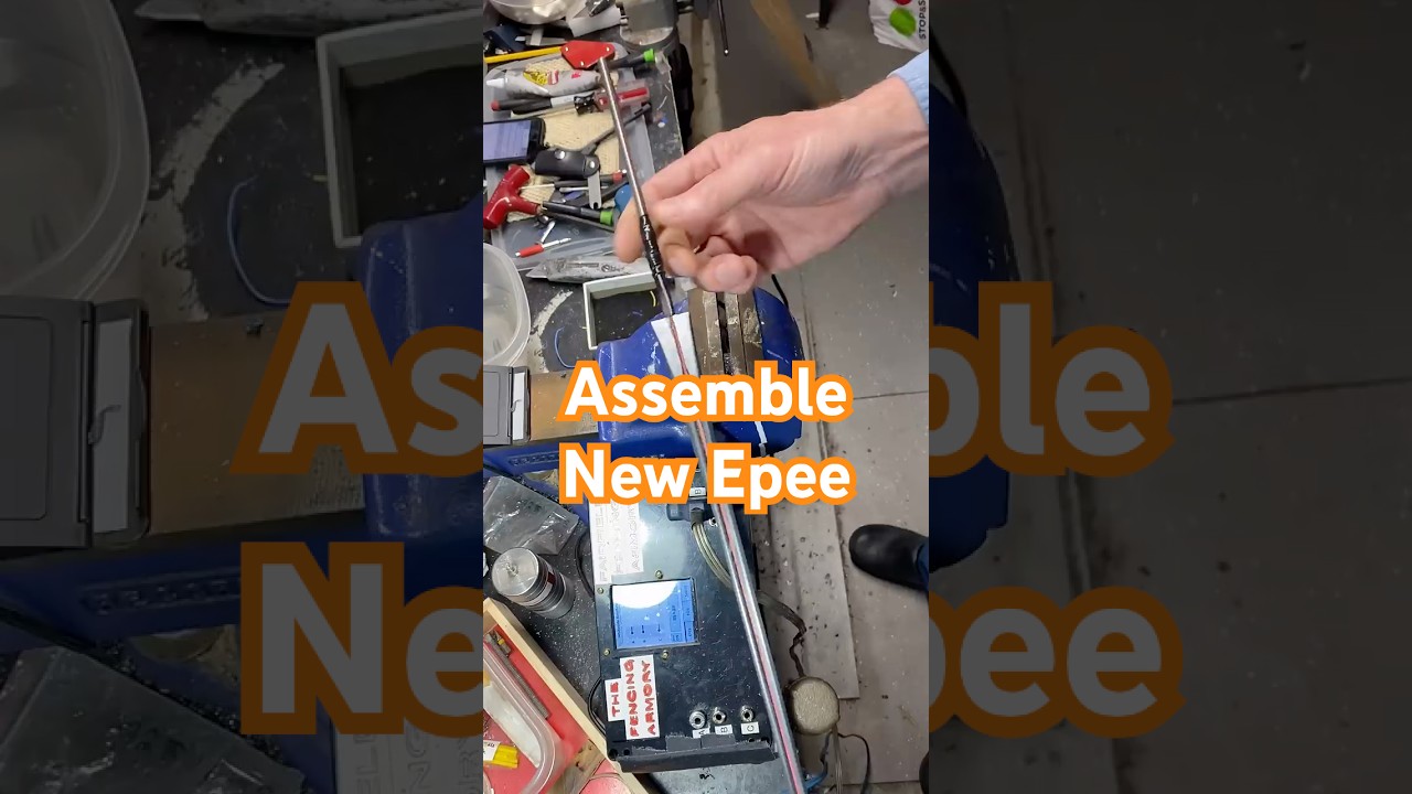 Assemble epe&eacute; with new blade. #fencing #diy #repair