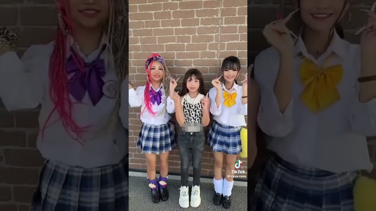 【TikTokシリーズ276】ひめらぶの あやなちゃんと💛💜【KOGYARU初代専属モデル】 #コギャル #子ギャル #ひめらぶ