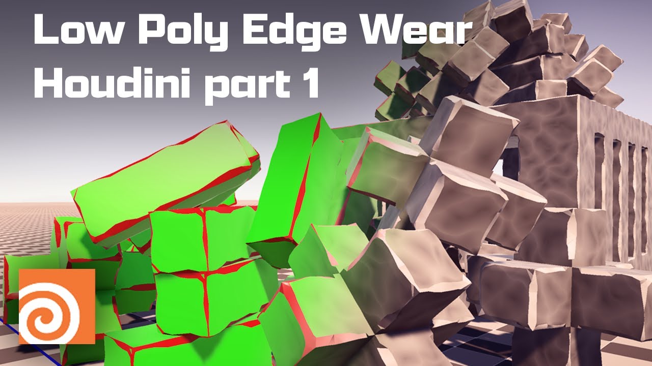 Low Poly Edge Wear Houdini part 1